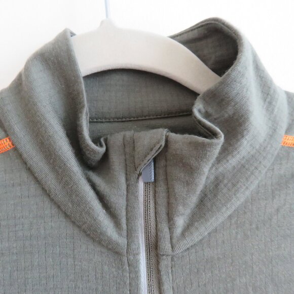 ICEBREAKER | RealFLEECE® Sierra Merino Wool Zip Up Jacket Sweater Khaki Sz S - Picture 7 of 16